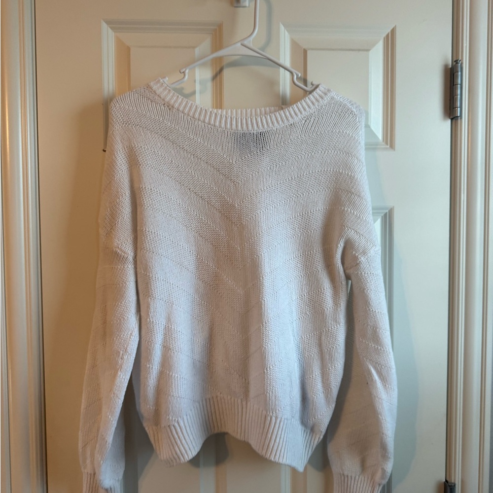 Abercrombie & Fitch Cream Crew Neck Sweater